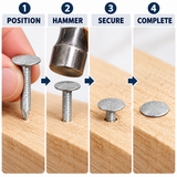 Clout Nails - Heavy Duty - for Wood & Roofing – Galvanised Steel – 13mm, 15mm, 20mm, 25mm – Pack for Joinery, Upholstery & Carpentry