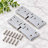 Counter Top Hinge – Drop Leaf Table and Bar Flap Support Hinge ( 100mm x 32mm x 38mm) - Heavy-Duty Chrome