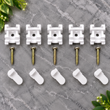 Lever Lock Curtain Track Brackets & NOVA DELUXE Curtain Gliders – 5 Brackets + 20 Runners