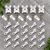 Lever Lock Curtain Track Brackets & NOVA DELUXE Curtain Gliders – 5 Brackets + 20 Runners