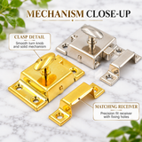 Cupboard Box Catch – EB & NP Finish Latch for Cabinet, Chest, Trunk, Drawer & Storage Box