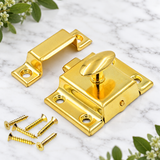 Cupboard Box Catch – EB & NP Finish Latch for Cabinet, Chest, Trunk, Drawer & Storage Box