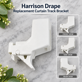Harrison Drape Curtain Rail Brackets & Super Track Gliders – 5 Brackets + 20 Gliders