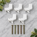 Harrison Drape Curtain Rail Brackets & Super Track Gliders – 5 Brackets + 20 Gliders