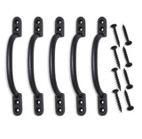 D Handle Pull Handle Black Cast Iron – 100mm (4") & 150mm (6") Heavy Duty Hotbed Gate, Shed & Door Handle