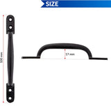 D Handle Pull Handle Black Cast Iron – 100mm (4") & 150mm (6") Heavy Duty Hotbed Gate, Shed & Door Handle