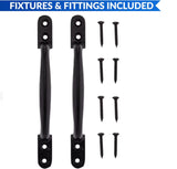 D Handle Pull Handle Black Cast Iron – 100mm (4") & 150mm (6") Heavy Duty Hotbed Gate, Shed & Door Handle