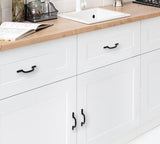 Black Hot Bed Pull Handle – Wrought Iron Style –  for Doors, Drawers & Cabinets (100mm & 150mm)