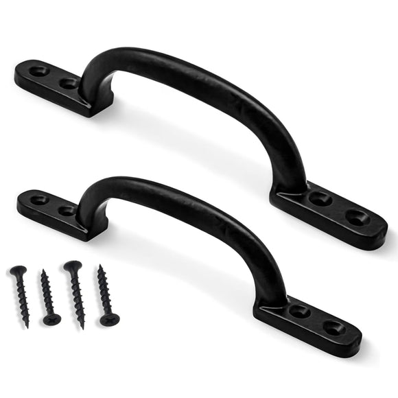 D Handle Pull Handle Black Cast Iron – 100mm (4