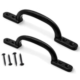 D Handle Pull Handle Black Cast Iron – 100mm (4") & 150mm (6") Heavy Duty Hotbed Gate, Shed & Door Handle