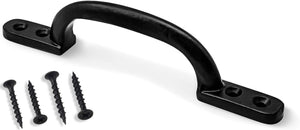 D Handle Pull Handle Black Cast Iron – 100mm (4") & 150mm (6") Heavy Duty Hotbed Gate, Shed & Door Handle