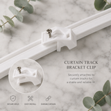 Curtain Track Rail Brackets for Decorail Integra White Curtain Track – Replacement Support Clips Pack of 5