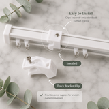 Curtain Track Rail Brackets for Decorail Integra White Curtain Track – Replacement Support Clips Pack of 5