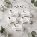 Curtain Track Rail Brackets for Decorail Integra White Curtain Track – Replacement Support Clips Pack of 5