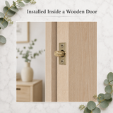 Door Rack Bolt Mortice Security Lock with Star Key – Chrome or Brass Concealed Bolt for Wooden Doors, French Doors & Cupboards
