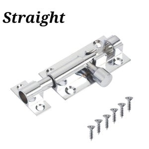 Polished Chrome Slide Bolts – Straight & Necked – Sizes 38mm, 50mm, 75mm, 100mm, 150mm – Bathroom, Toilet & Shed Door Latches