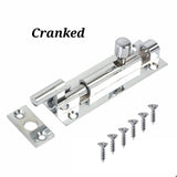 Polished Chrome Slide Bolts – Straight & Necked – Sizes 38mm, 50mm, 75mm, 100mm, 150mm – Bathroom, Toilet & Shed Door Latches