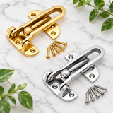 Security Door Guard, Restrictor, Lock Catch, Chrome, Brass, Entrance Hardware.