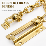 Contract Steel Door Chain 96mm – Electro Brass (EB) or Chrome Plated (CP) – Security Door Chain for Wooden Internal & External Doors