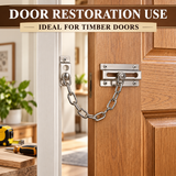 Contract Steel Door Chain 96mm – Electro Brass (EB) or Chrome Plated (CP) – Security Door Chain for Wooden Internal & External Doors