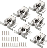 Double Roller Catch – Chrome, Brass, or Bronze Finish – Cabinet, Cupboard & Wardrobe Door Latch with Strike Plate