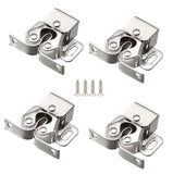 Double Roller Catch – Chrome, Brass, or Bronze Finish – Cabinet, Cupboard & Wardrobe Door Latch with Strike Plate