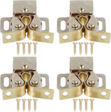 Double Roller Catch – Chrome, Brass, or Bronze Finish – Cabinet, Cupboard & Wardrobe Door Latch with Strike Plate