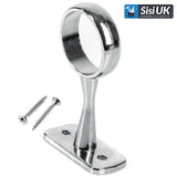 Wardrobe Pole Hanging Rail Fittings – Chrome Clothes Rail Supports for 19mm & 25mm Round Tube – Heavy Duty Wardrobe Pole Brackets