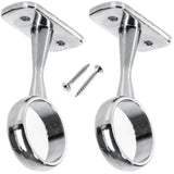 Wardrobe Pole Hanging Rail Fittings – Chrome Clothes Rail Supports for 19mm & 25mm Round Tube – Heavy Duty Wardrobe Pole Brackets