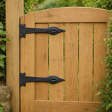 Decorative Dummy Hinges – Black Wrought Iron Fake Hinges for Doors, Gates, and Shutters