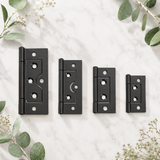 Flush Hinges for Cabinet Doors, Cupboards & Toy Boxes – Silver, Gold, Black or Antique Bronze Furniture Hinges – Various Sizes