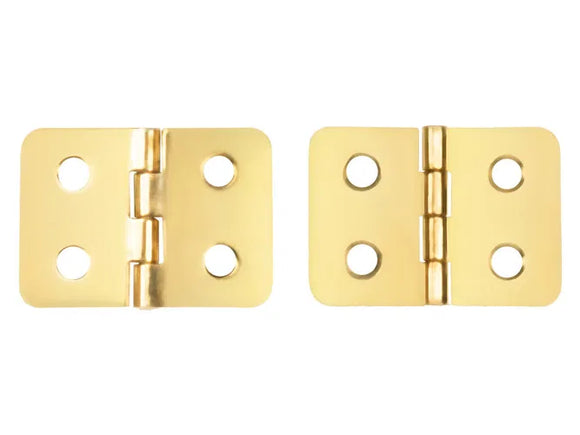 Brass Flap Hinges  – Compact Cabinet & Box Hinge for Furniture and Joinery (20mm x 10mm & 25mm x 19mm)