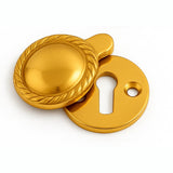 Georgian Or Victorian Escutcheon Covered and Open 32mm – Polished Brass or Polished Chrome Door Keyhole Plate
