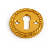Georgian Or Victorian Escutcheon Covered and Open 32mm – Polished Brass or Polished Chrome Door Keyhole Plate