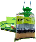 Organ-X Green Top Fly Trap – Outdoor Double Fly Catcher with Bait – Disposable Hanging Fly Trap for Gardens, Farms & Waste Areas