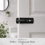 Half Round Slide Bolt – 3" (75mm) Curved Door Bolt Latch – Polished Chrome or Matt Black – Bathroom, Toilet & Door Lock