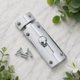 Half Round Slide Bolt – 3" (75mm) Curved Door Bolt Latch – Polished Chrome or Matt Black – Bathroom, Toilet & Door Lock