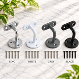 Handrail Bracket 63mm Heavy Duty   – Stair Bannister Support for Wooden or Metal Rail – Heavy Duty Zinc, White, Grey, Black Finish