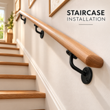 Handrail Bracket 63mm Heavy Duty   – Stair Bannister Support for Wooden or Metal Rail – Heavy Duty Zinc, White, Grey, Black Finish