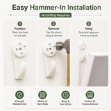 Heavy-Duty Hard wall Picture Hooks – No Drilling Required Mini/Small/Medium/Large
