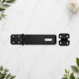 Black Hasp & Staple Security Latch – Padlockable Door, Gate & Shed Fastener – 75mm, 100mm & 150mm Sizes