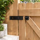 Black Hasp & Staple Security Latch – Padlockable Door, Gate & Shed Fastener – 75mm, 100mm & 150mm Sizes
