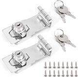 Hasp & Staple Locking Polished Chrome – 75mm & 115mm Heavy Duty Security Latch for Shed, Gate, Door, Cupboard
