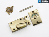 Indicator Bolt – Brass, Polished Chrome & Satin Chrome Privacy Door Lock for Bathroom, Toilet, Cubicle & Changing Room