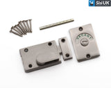 Indicator Bolt – Brass, Polished Chrome & Satin Chrome Privacy Door Lock for Bathroom, Toilet, Cubicle & Changing Room