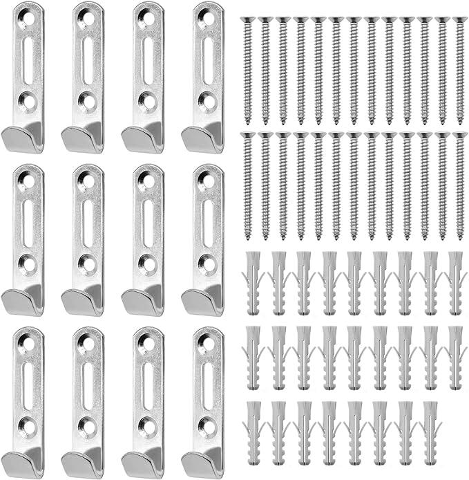 HEAVY DUTY STEEL PICTURE PLATE J HOOK FRAME MIRROR CANVAS HOOKS HANGING x 10 - Sisi UK Ltd