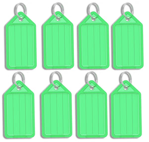 Green Address Key Tags Key Tags, Key Fobs Labels Key Rings Name Tags Key Label Tags with Split Ring Key Luggage Key Label - Sisi UK Ltd