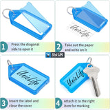 Blue Address Key Tags Key Tags, Key Fobs Labels Key Rings Name Tags Key Label Tags with Split Ring Luggage Office Key Label - Sisi UK Ltd