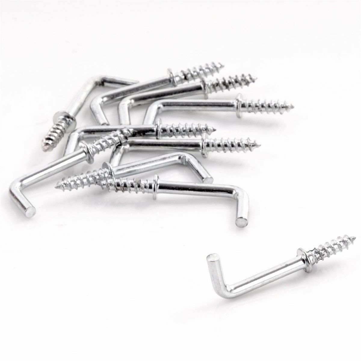 Screw In Ceiling Cup Hooks Heavy Duty Plain Metric Wood Thread Zinc Plated Steel | UK