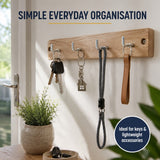 L Hook Polished Chrome Steel– Heavy Duty Square Cup Hooks for Wall Hanging, Screw-In Hangers